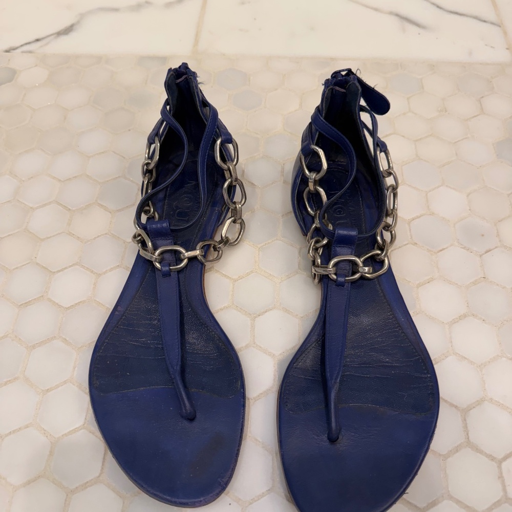 Alexander McQueen Indigo Chain Sandal